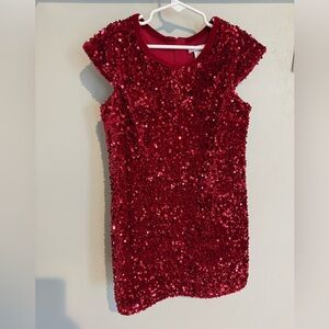Cupcakes & Cashmere Red Sequin Dress